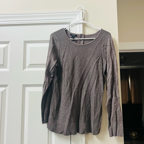 Alfani Women's Taupe Open Front Blazer with Black Accents - Picture 2 of 10